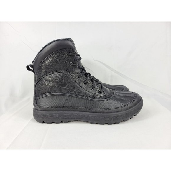 Nike Other - Nike ACG Woodside II Leather Triple Black Boots Mens Size 9.5 525393-090